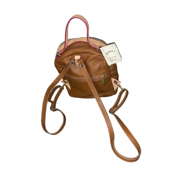 Borse In Pelle Brown Backpack Genuine Leather Made In Italy, NWT main image 8